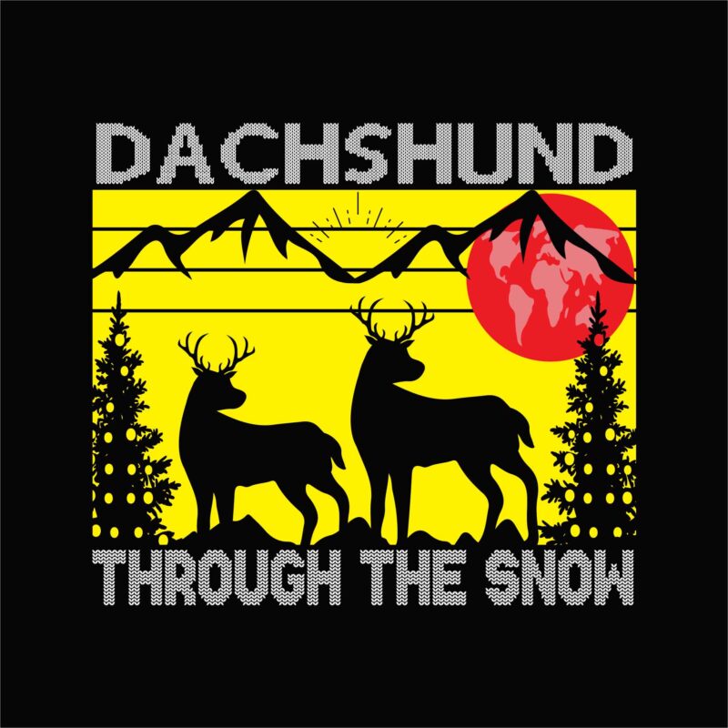 Dachshund through the snow