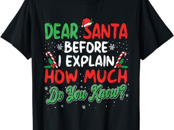 Dear santa i can explain funny christmas men women kids t-shirt