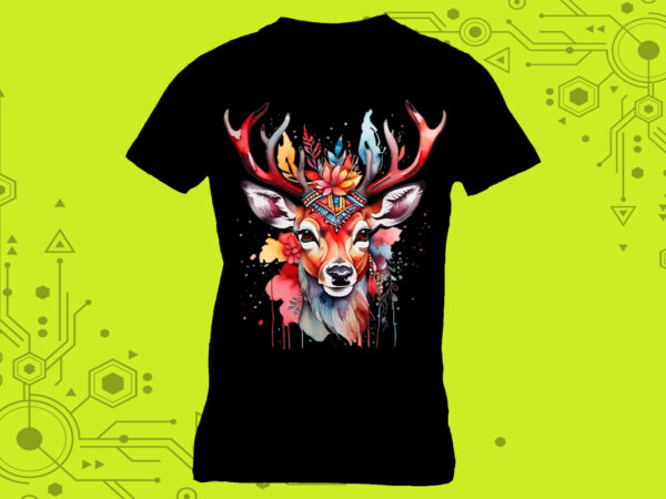 Pocket deer artistry in clipart, curated specifically for print on demand websites. perfect for a diverse range of creative ventures t shirt illustration