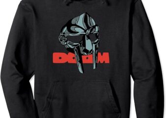Doom Mask All Caps MadVillain MF Pullover Hoodie t shirt vector illustration