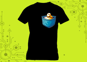 Sweet Duck Clipart Masterpieces, meticulously crafted for Print on Demand websites. Ideal for a diverse range of creative ventures t shirt template vector