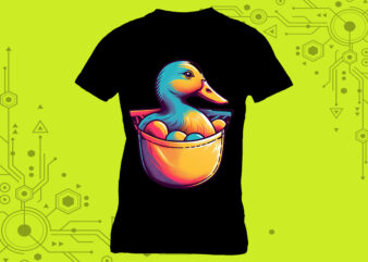 Duck Illustrations in Clipart, meticulously crafted for Print on Demand websites. This versatile bundle is perfect for a wide range of POD t shirt vector illustration