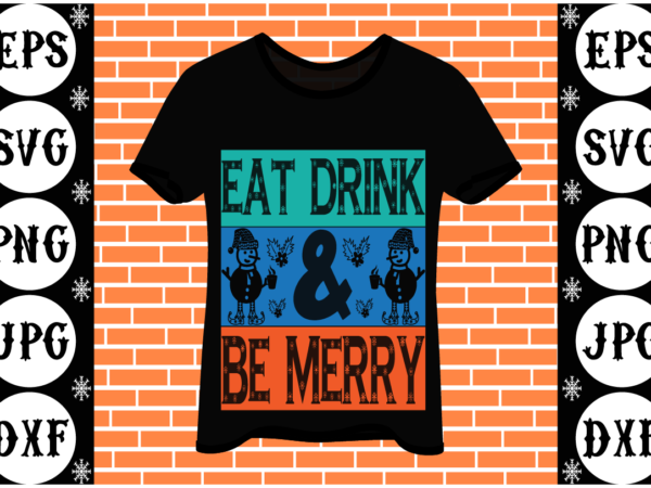 Eat drink be merry vector clipart