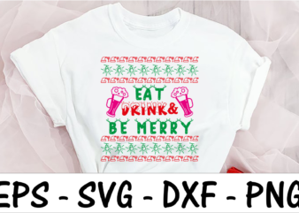 Eat drink be merry vector clipart
