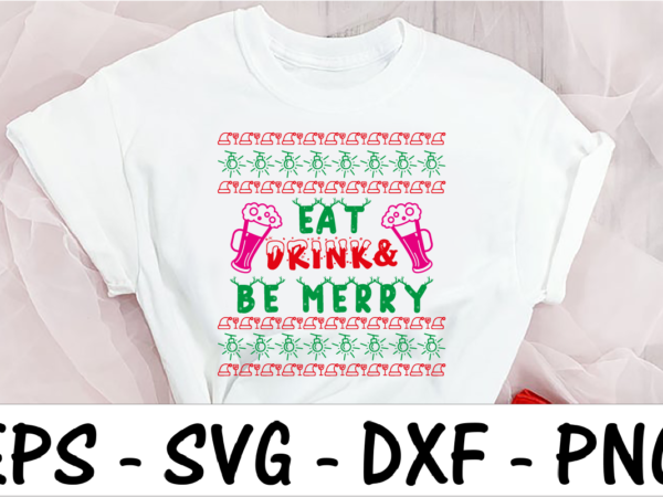 Eat drink be merry vector clipart