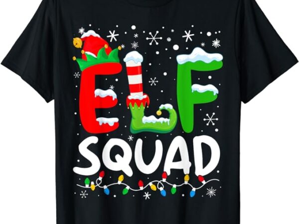 Elf squad christmas family matching xmas elf pajamas t-shirt