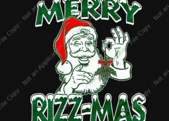 Merry Rizz-mas Png, Santa Rizzmas Png, Rizzmas Christmas Png t shirt designs for sale