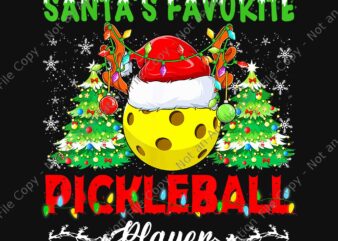Santas Favorite Pickleball Player Christmas Png, Pickleball Christmas Png, Santa Pickleball Png