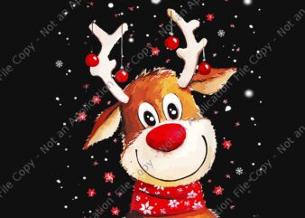 Rudolph Red Nose Santa Claus’s Reindeer Png, Rudolph Christmas Png, Reindeer Christmas Png, Reindeer Xmas Png