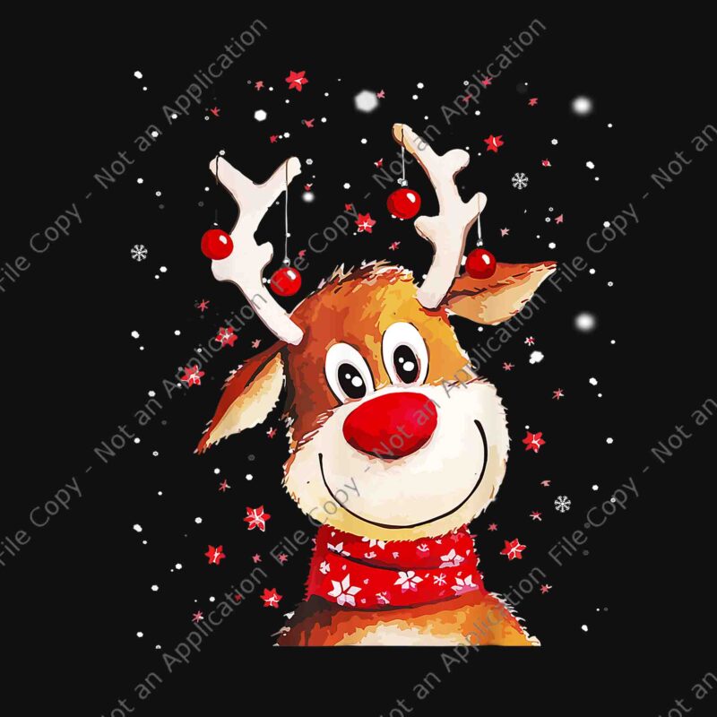 Rudolph Red Nose Santa Claus’s Reindeer Png, Rudolph Christmas Png, Reindeer Christmas Png, Reindeer Xmas Png