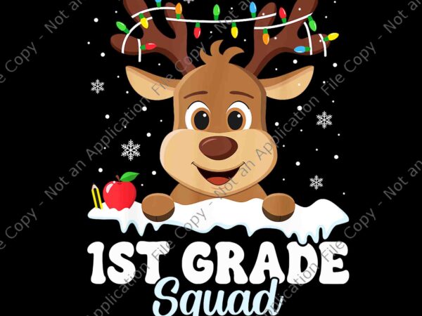1st grade teacher christmas png, first grade squad reindeer xmas png, reindeer xmas png