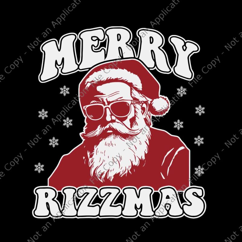 Merry Rizzmas Svg, Christmas Rizz Santa Claus Rizzler Svg, Rizzmas Santa Svg