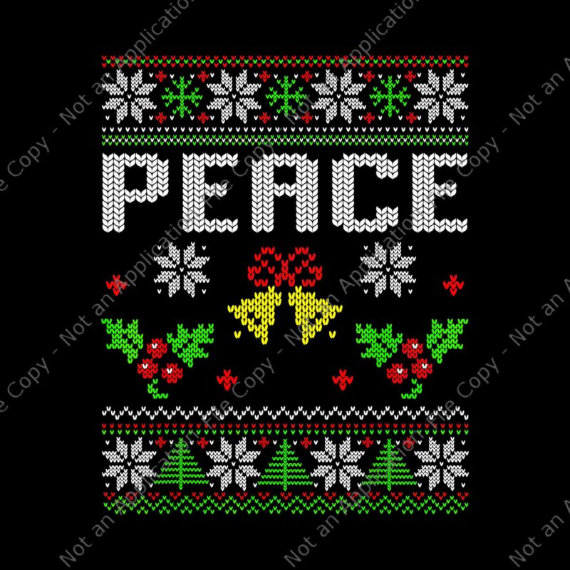 Peace I Come In Peace Couple Matching Ugly Christmas Sweater Png, Peace I Come Christmas Png