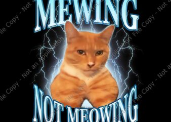 Cat Meme Mewing LooksMax Png, Meowing Cat Trend Png, Mewing Not Meowing Cat Png