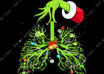 Lung Christmas Lights Respiratory Therapist RT Nurse Xmas Png, Lung Christmas Png, Nurse Christmas Png t shirt vector graphic