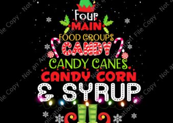 Four Main Food Groups Elf Buddy Christmas Png, ELF Christmas Png, ELF Xmas Png t shirt graphic design