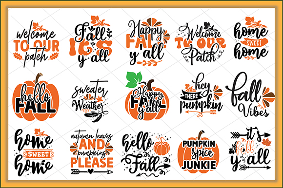 Fall svg, Happy fall svg, Fall svg bundle, Autumn svg bundle, Svg Designs, PNG, Pumpkin svg, Silhouette, Cricut,Fall Svg Bundle, Fall Bundle