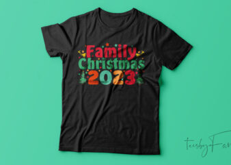 Family Christmas 2023 Matching Squad Crew Santa Hat Xmas Classic T-Shirt Design For Sale