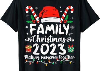 Family Christmas 2023 Matching Squad Santa Elf Funny Xmas T-Shirt