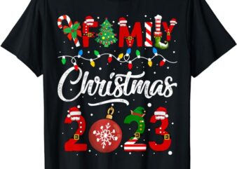 Family Christmas 2023 Matching Squad Santa Funny Xmas T-Shirt