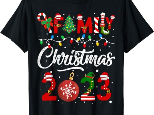 Family christmas 2023 matching squad santa funny xmas t-shirt
