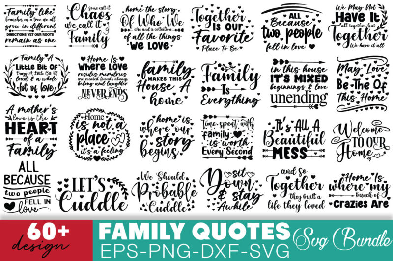 Family Quotes T-shirt Bundle Family Quotes Svg Bundle