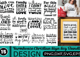 Farmhouse Christian T-shirt Bundle Farmhouse Christian SVG Bundle