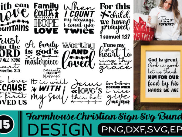 Farmhouse christian t-shirt bundle farmhouse christian svg bundle