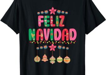 Feliz Navidad Mexican Christmas Funny Xmas Lights Decoration T-Shirt