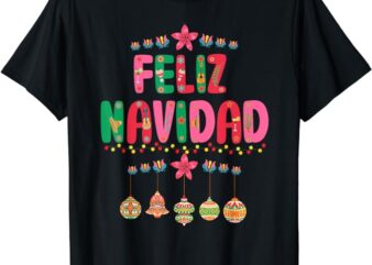 Feliz Navidad Mexican Christmas Funny Xmas Lights Decoration T-Shirt