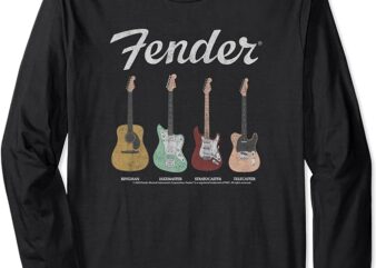 Fender Vintage Guitar Lineup Long Sleeve T-Shirt