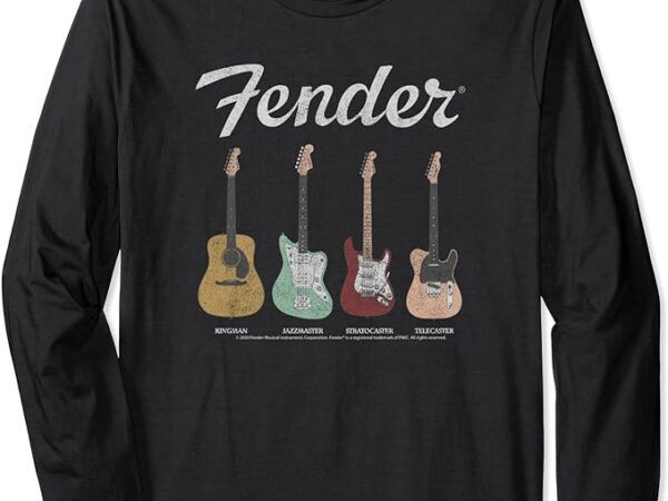 Fender vintage guitar lineup long sleeve t-shirt