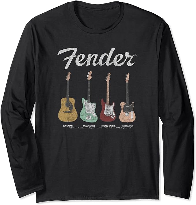 Fender Vintage Guitar Lineup Long Sleeve T-Shirt