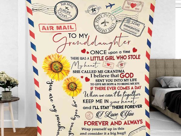 Sunflower blanket design air mail letters gift for daughter grandma quilting jpg digital