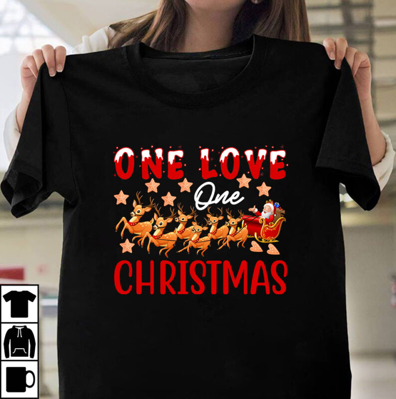 One Love One Christmas Christmas T-shirt Design,Christmas SVG ,Christmas PNG ,CHristmas SUblimation, Christmas T-shirt Design BUndle