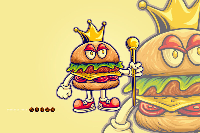 Funky funny burger crown