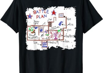 Funny Battle Plan Christmas Home Kids Hand Dawn Alone Xmas T-Shirt