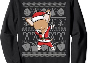 Funny Chihuahua Dabbing Dog Dab Ugly Christmas Sweatshirt