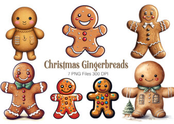 Funny Christmas Gingerbreads. PNG Bundle. t shirt graphic design