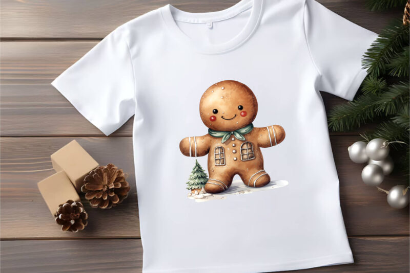 Funny Christmas Gingerbreads. PNG Bundle.