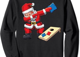Funny Dabbing Santa Claus Cornhole Christmas Corn Hole Xmas Sweatshirt