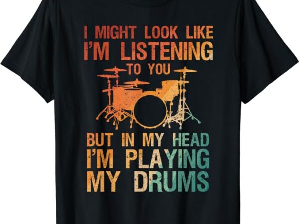 Funny drummer art for men women drum player percussion lover t-shirt