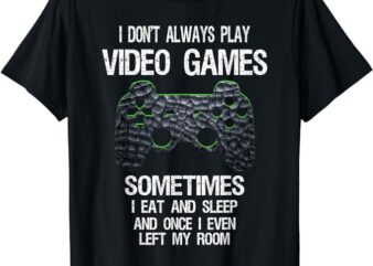Funny Gamer Video Games Boys Teens T-Shirt – Classic Fit, Black, Cotton Blend