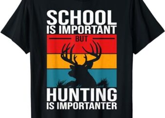 Funny Hunting Art For Men Boys Kids Hunter Deer Clothes T-Shirt