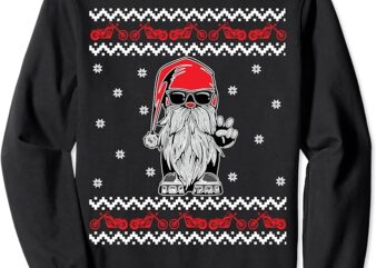 Funny Ugly Christmas Biker Gnome Motorcycle Lover Gift Xmas Sweatshirt