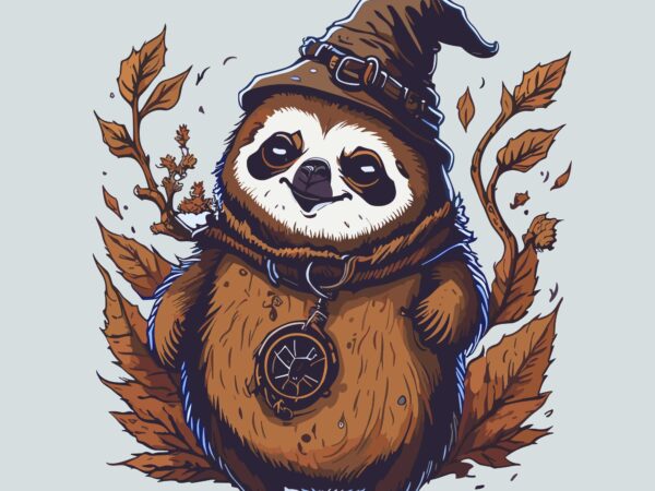 Funny sloth withcer t shirt graphic design