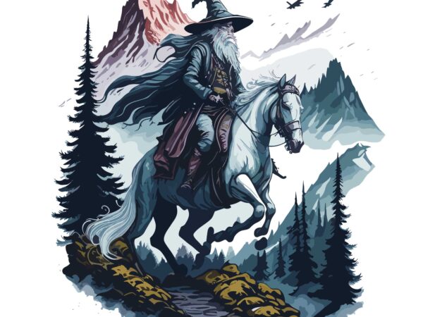 Gandalf lord of the ring t shirt design template
