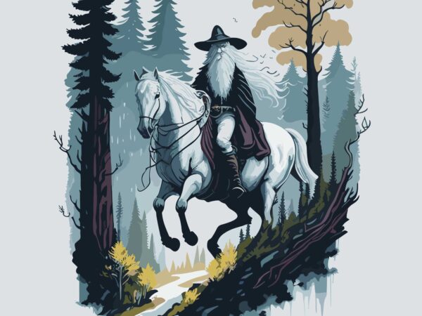 Gandalf lord of the ring t shirt design template