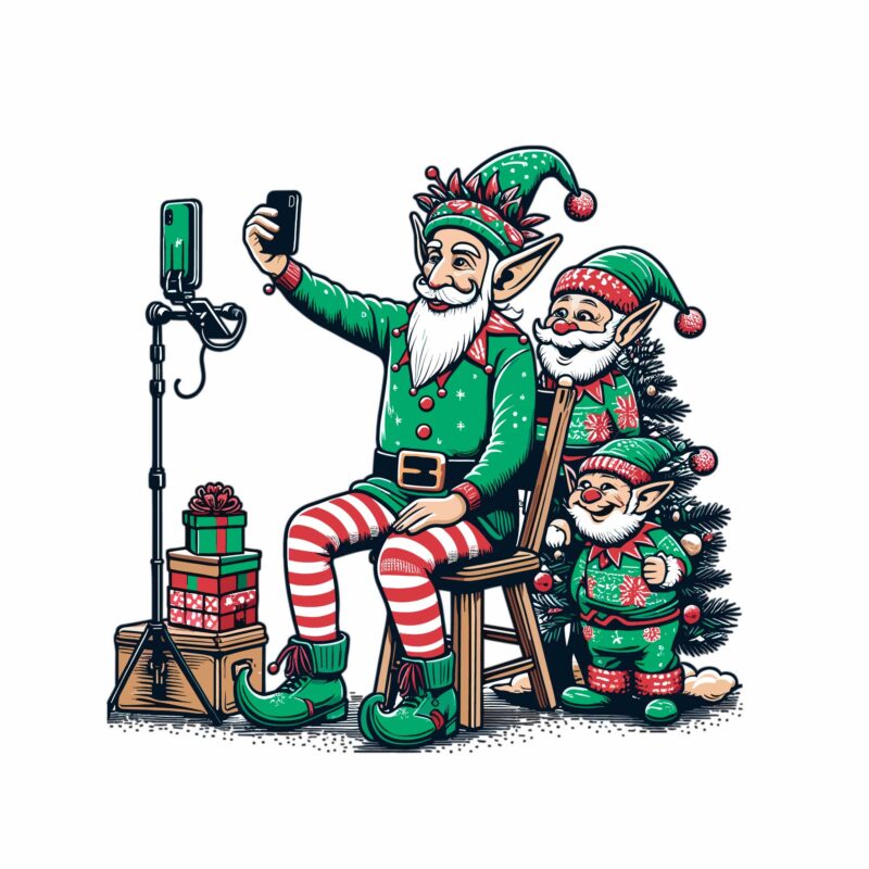 Gnome Christmas Take a Selfie