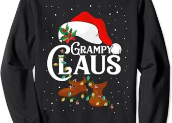 Grampy Santa Claus Christmas Lights Matching Family Sweatshirt